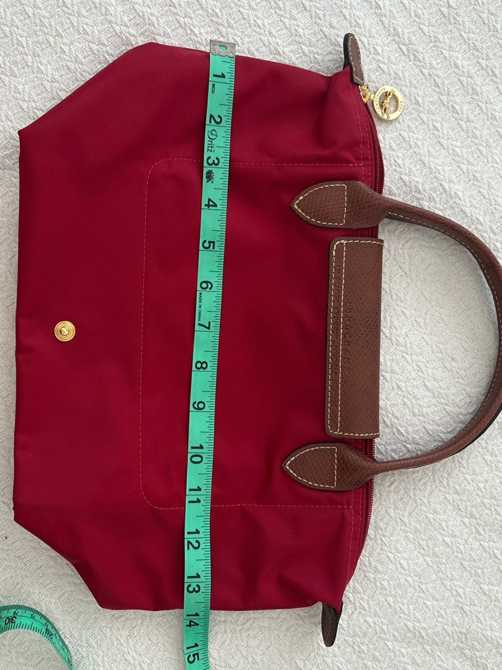 Authentic Longchamp Women's Red and Burgundy Bag - Picture 7 of 11